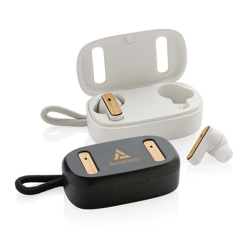 Bambus trådløse øretelefoner